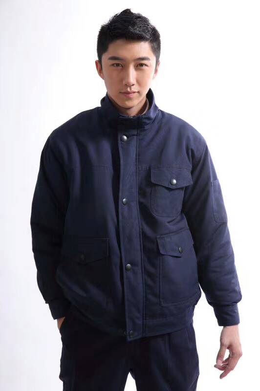 男士藏青色長袖工作服C149