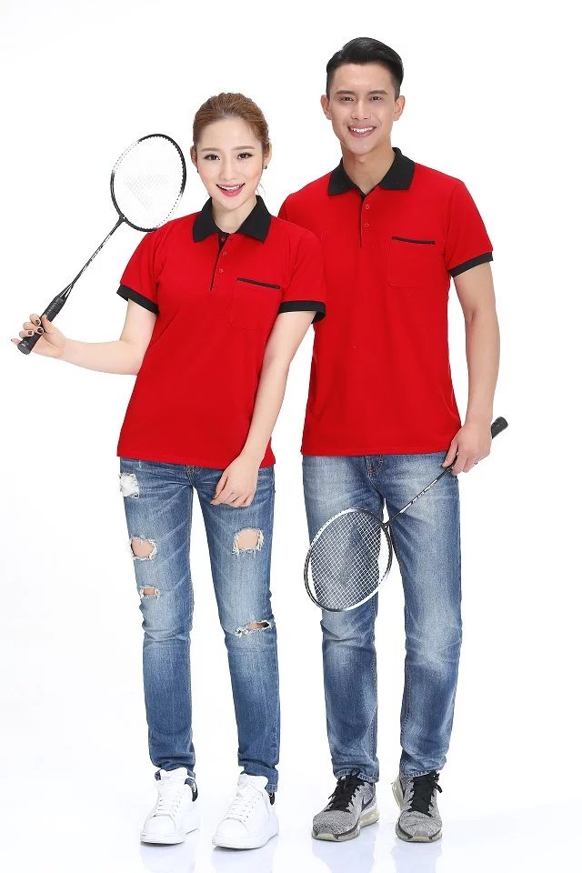 紅底黑邊團(tuán)體廣告服T096